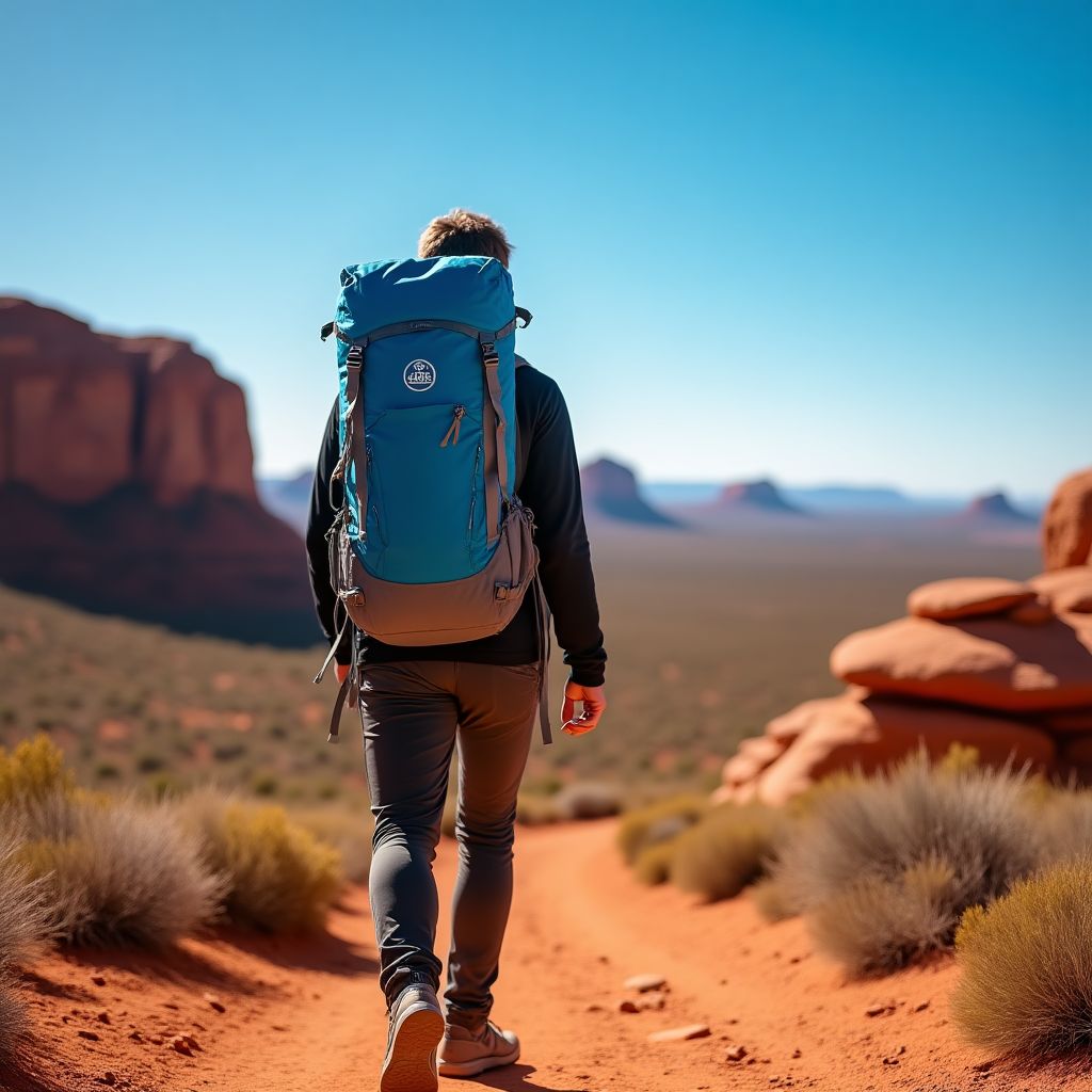 BluePeak backpack in Australian outback