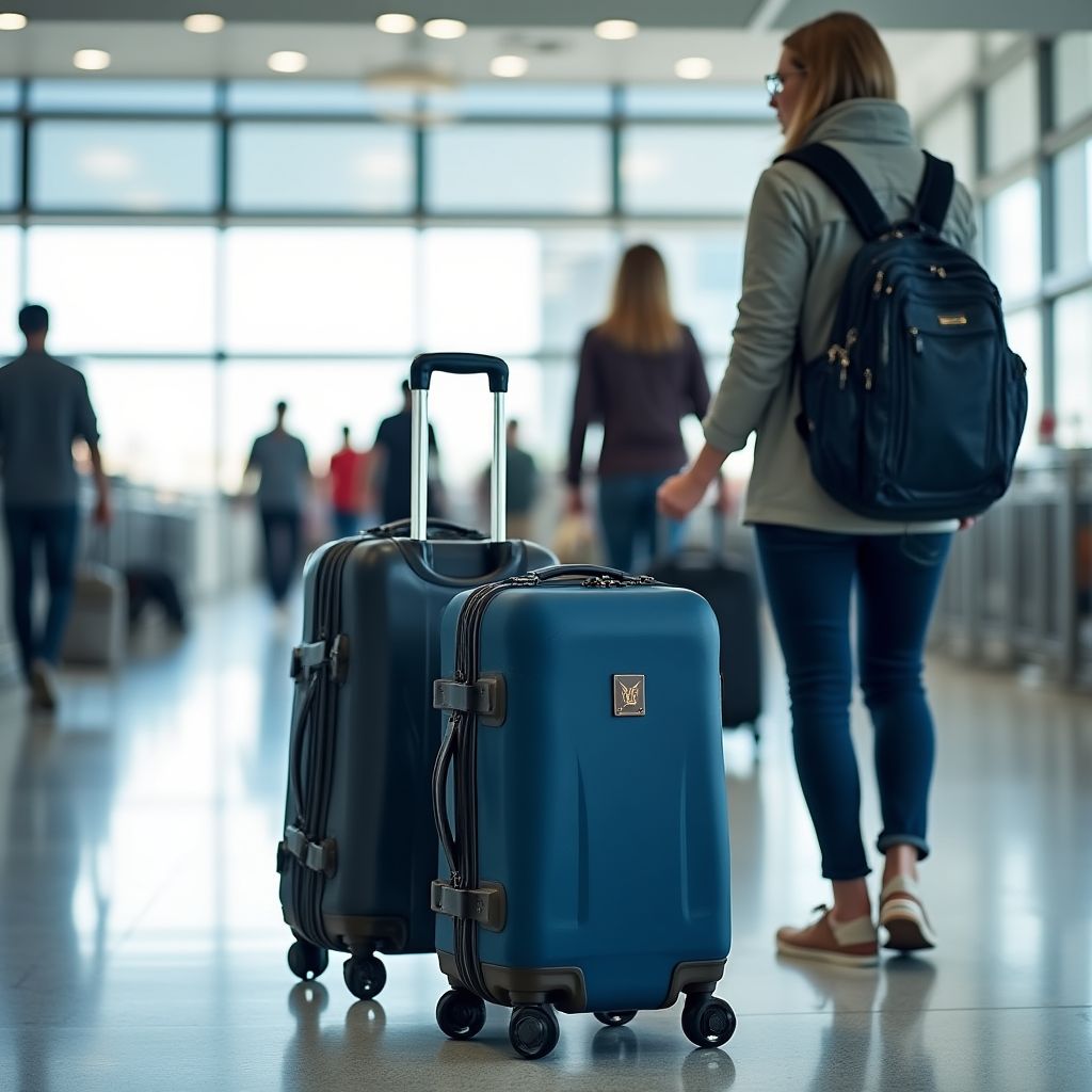 BluePeak travel bags at Sydney Airport