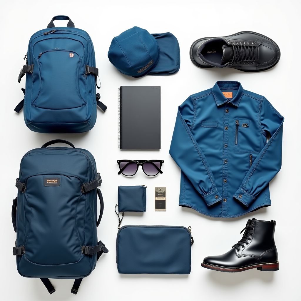 Organized travel gear essentials