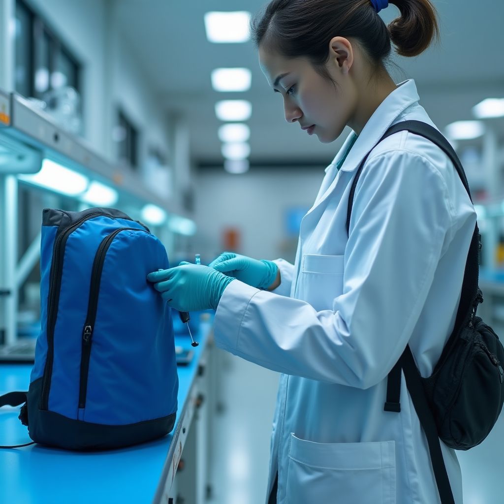 BluePeak R&D lab testing materials