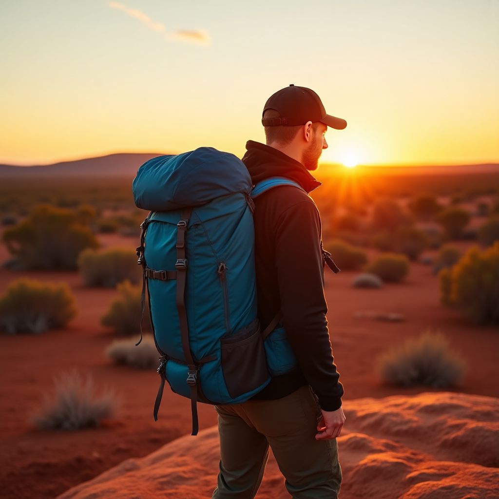 James R. with BluePeak gear in outback